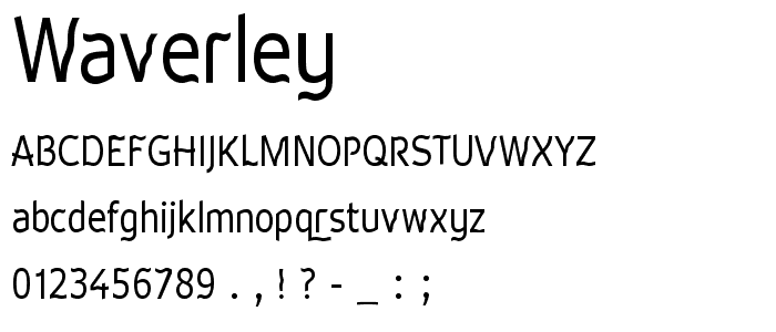 Waverley font