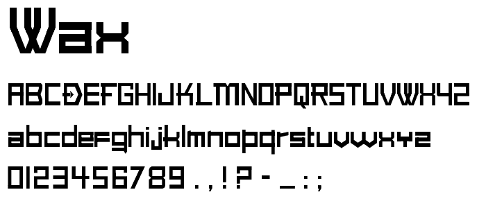 Wax font