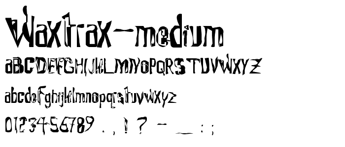 Waxtrax Medium font