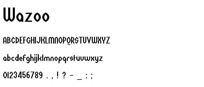 Wazoo font