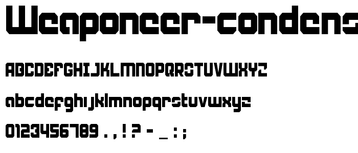 Weaponeer Condensed font