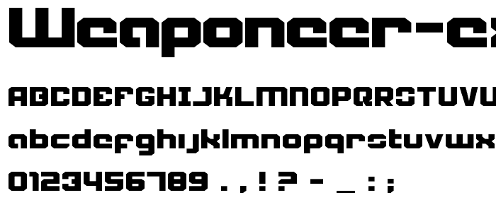 Weaponeer Expanded font