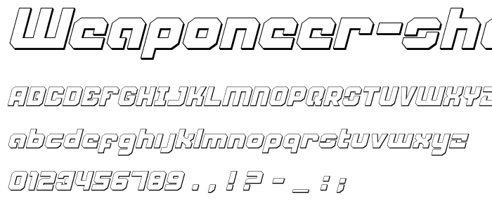 Weaponeer Shadow Italic font