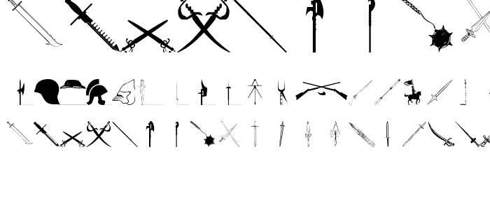 Weapons font