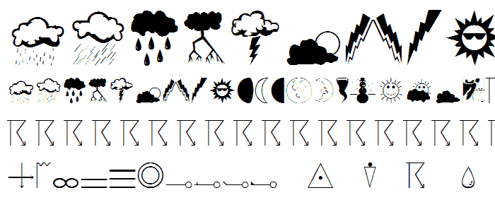 Weather font