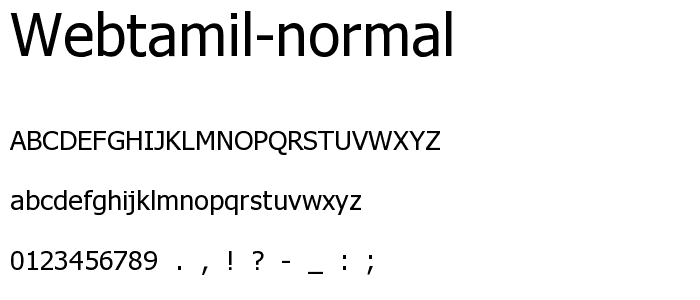 WebTamil Normal font