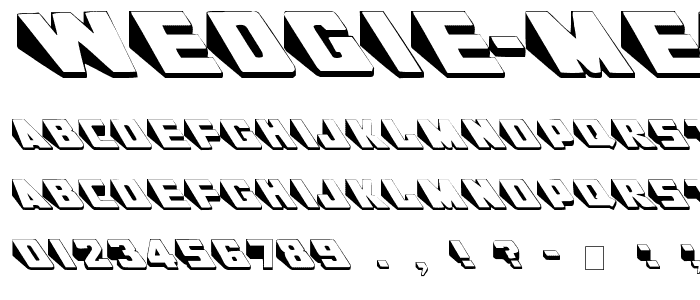Wedgie Medium font