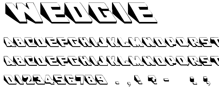 Wedgie font
