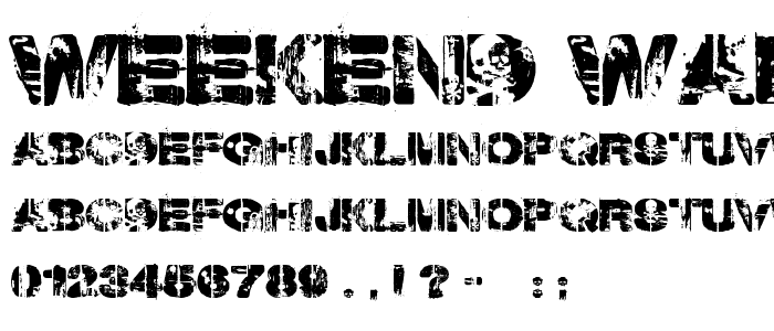 Weekend Warrior font