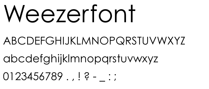 WeezerFont font