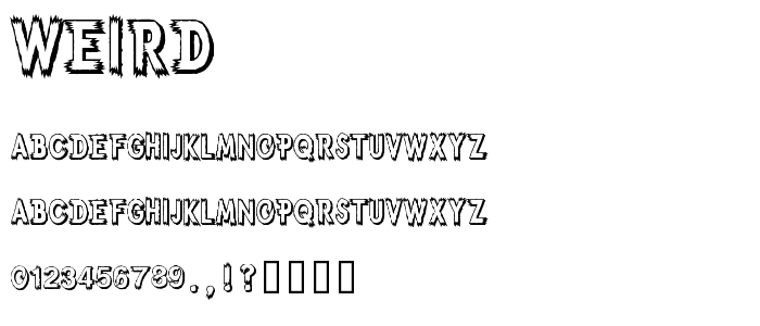 Weird font