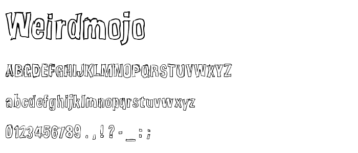 Weirdmojo font