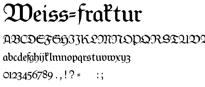 Weiss-Fraktur font