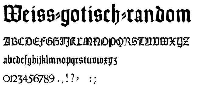 Weiss-Gotisch-Random font