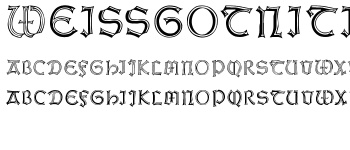 WeissGotnitials font