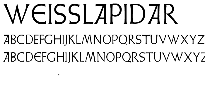 WeissLapidar font
