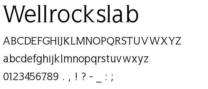 WellrockSlab font