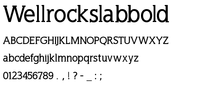 WellrockSlabBold font
