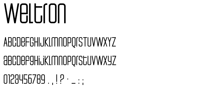 Weltron font