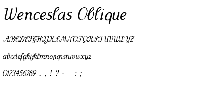 Wenceslas-Oblique font