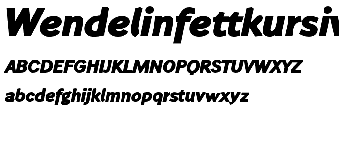 WendelinFettKursiv font