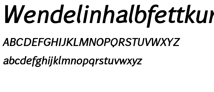 WendelinHalbfettKursiv font