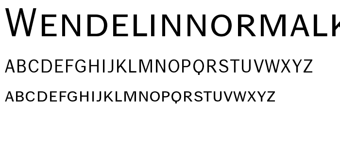 WendelinNormalKapitaelchen font