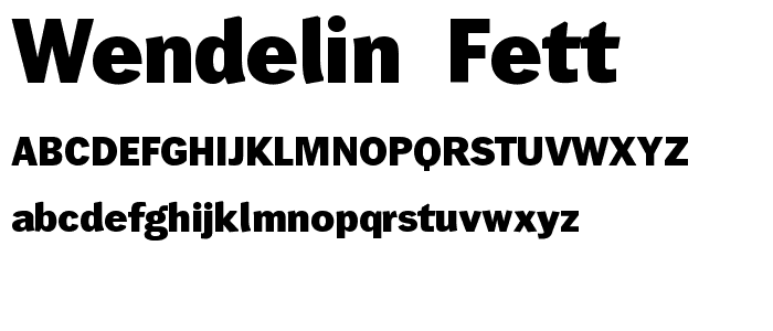 Wendelin-Fett font