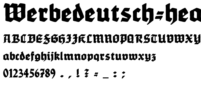 Werbedeutsch-Heavy font