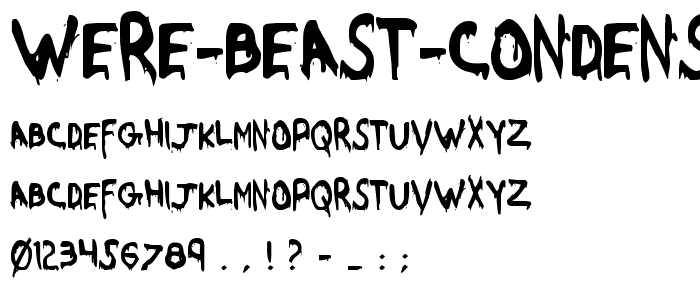 Were Beast Condensed font