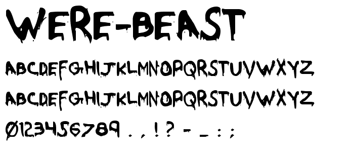Were-Beast font