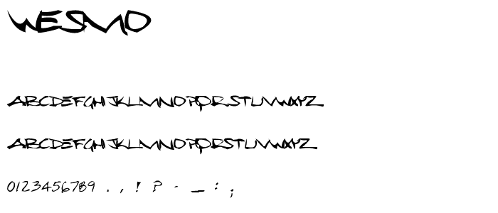 Wesmo font