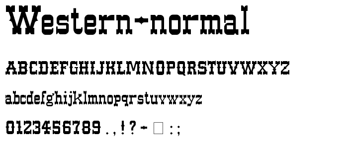 Western Normal font