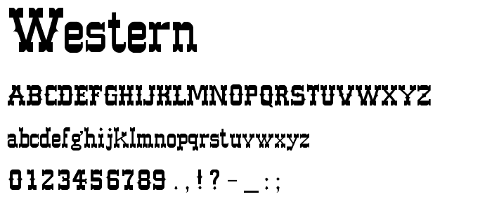 Western font