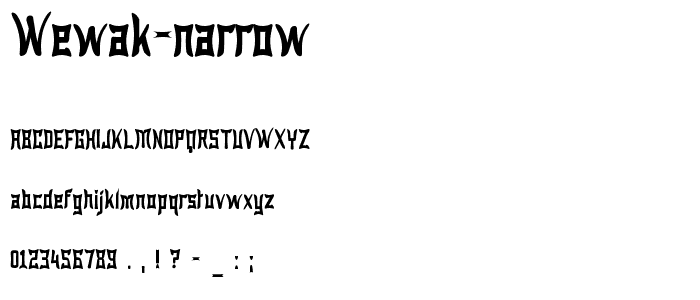 Wewak Narrow font