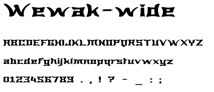 Wewak Wide font