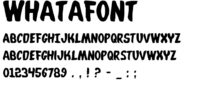 Whatafont font
