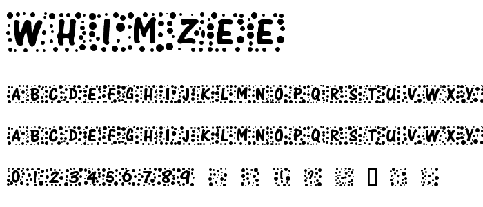 Whimzee font