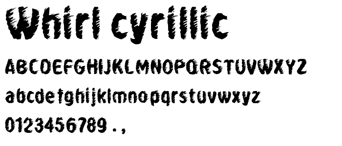 Whirl Cyrillic font