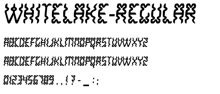 WhiteLake-Regular font
