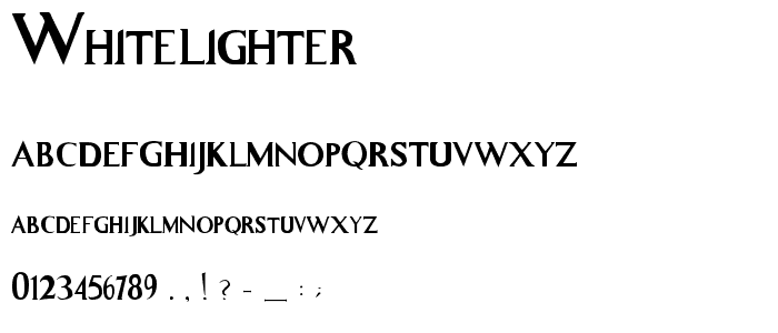 Whitelighter font