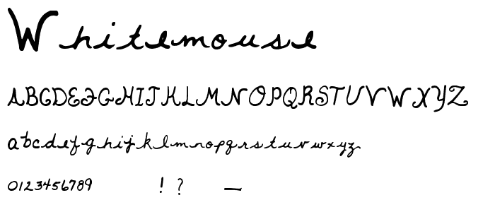 Whitemouse font