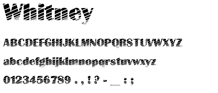 Whitney font