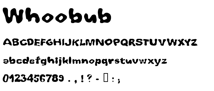 Whoobub font