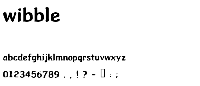 Wibble font
