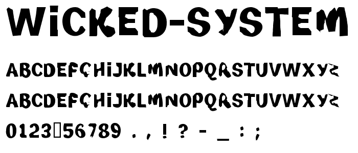 Wicked System font