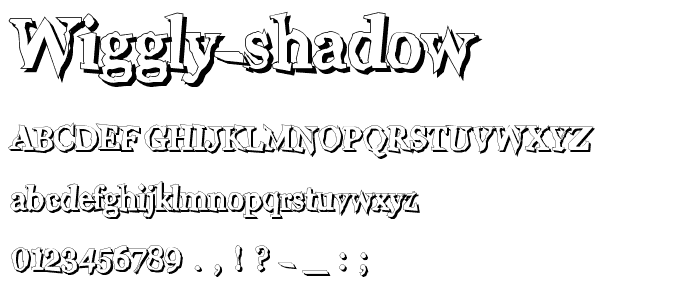 Wiggly Shadow font