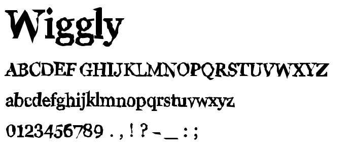 Wiggly font