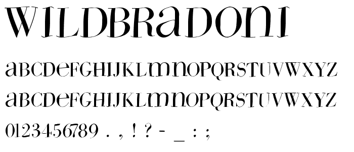 WildBradoni font