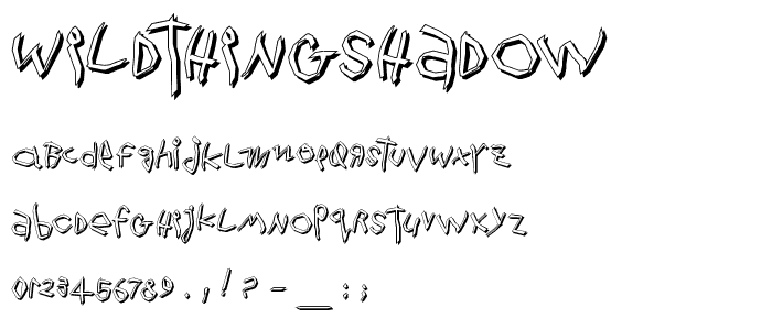 WildThingShadow font